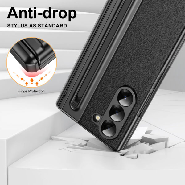 Luxury Premium Electroplated PC+PU Leather Folding Phone case Cover for Samsung Galaxy Z FOLD 5/Z FOLD 6 - Image 9