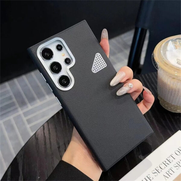 Luxury Premium Luxury Lychee Skin Leather Hard Back Cover Cooling Shockproof Bumper Case Cover For Samsung Galaxy S Series - Image 4