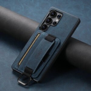 Luxury Premium Wrist Strap Protective PU Leather Card Slot case Cover For Samsung Galaxy S22 Ultra/S24 Ultra/S25 Ultra