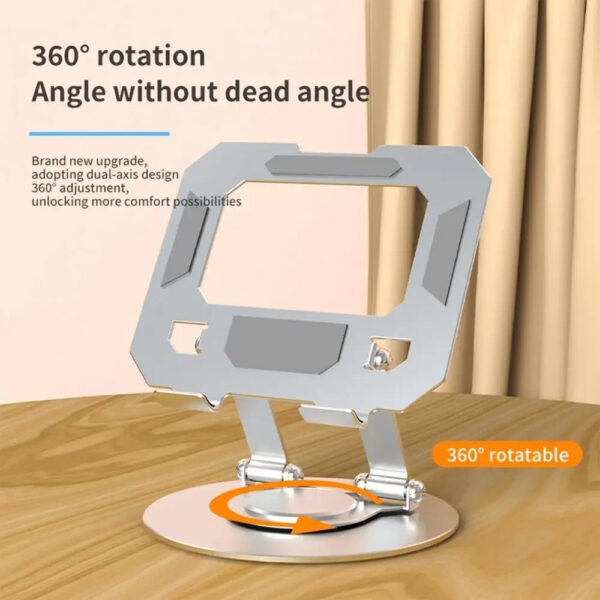 360° Rotatable Laptop/ and Tablet Adjustable Foldable Compatible Stand - Image 5