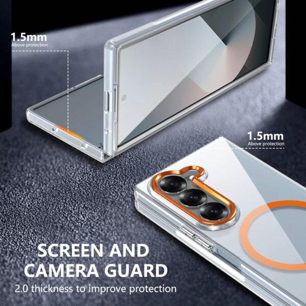 Luxury Premium Shemax Magsafe Wireless Clear Shockproof Bumper Full Body for Sumsung Galaxy Z Fold 5/Z Fold 6 - Image 4