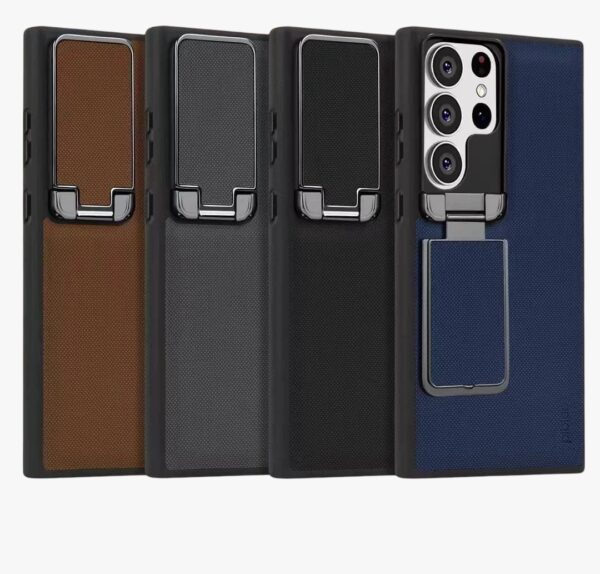 Luxury Premium Nilkin Flip Kickstand Camera Lens Fold  Holder Protector Case Cover For Samsung Galaxy S Series