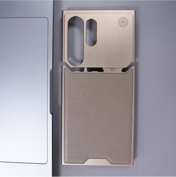 Luxury Premium Leather Aromatherapy Aluminium Alloy Frameless Case Cover For Samsung Galaxy S Series - Image 2