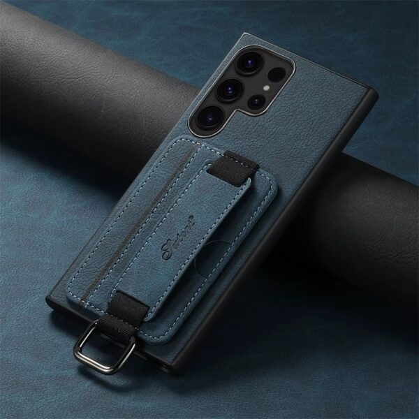 Luxury Premium Wrist Strap Protective PU Leather Card Slot case Cover For Samsung Galaxy S22 Ultra/S24 Ultra/S25 Ultra - Image 25