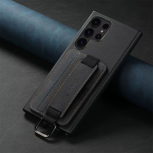 Luxury Premium Wrist Strap Protective PU Leather Card Slot case Cover For Samsung Galaxy S22 Ultra/S24 Ultra/S25 Ultra - Image 24
