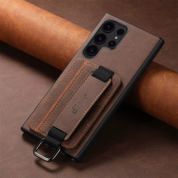 Luxury Premium Wrist Strap Protective PU Leather Card Slot case Cover For Samsung Galaxy S22 Ultra/S24 Ultra/S25 Ultra - Image 23