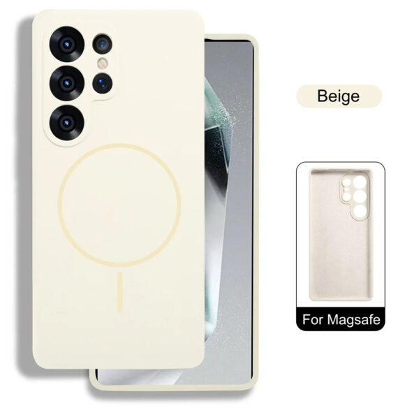 Luxury Premium Silicone Magsafe Wireless Charge Bumper Case Cover For Samsung Galaxy S Series - Image 2