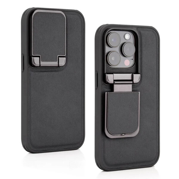 Luxury Premium Nilkin Flip Kickstand Camera Lens Fold  Holder Protector Case Cover For iPhone Series - Image 2
