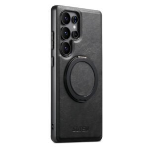 Luxury Premium 360° Rotating Ring Kickstand Leather Case For Samsung Galaxy S Series