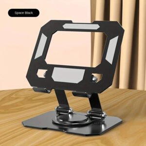 360° Rotatable Laptop/ and Tablet Adjustable Foldable Compatible Stand - Black