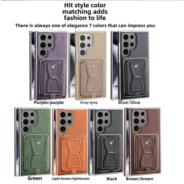 Luxury Premium Leather Magnetic Magsafe Card Slot High Business Leather Phone cover For Samsung Galaxy S Series - Image 13