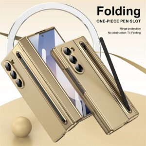 Luxury Premium Electroplated PC+PU Leather Folding Phone case Cover for Samsung Galaxy Z FOLD 5/Z FOLD 6