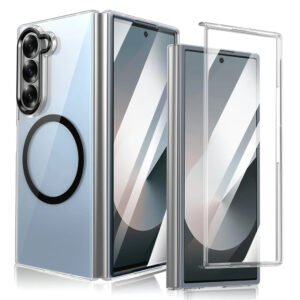 Luxury Premium Shemax Magsafe Wireless Clear Shockproof Bumper Full Body for Sumsung Galaxy Z Fold 5/Z Fold 6