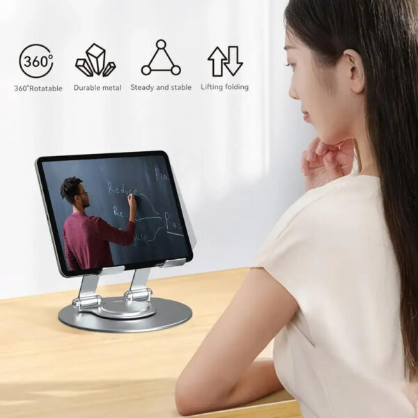360° Rotatable Laptop/ and Tablet Adjustable Foldable Compatible Stand - Image 14