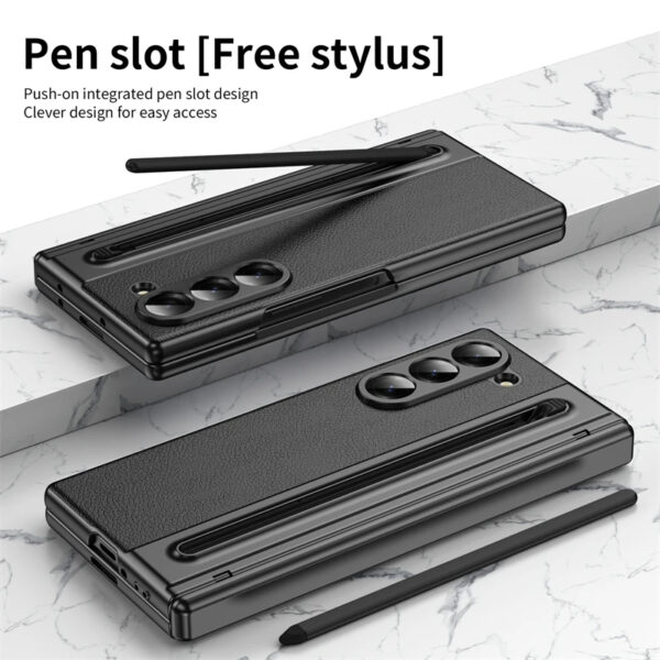 Luxury Premium Electroplated PC+PU Leather Folding Phone case Cover for Samsung Galaxy Z FOLD 5/Z FOLD 6 - Image 21