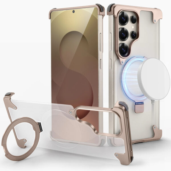 Luxury Premium Magnetic Stand Wireless Charging Anti-Yellowing Shockproof Slim Case Cover For Samsung Galaxy S Series - Image 17