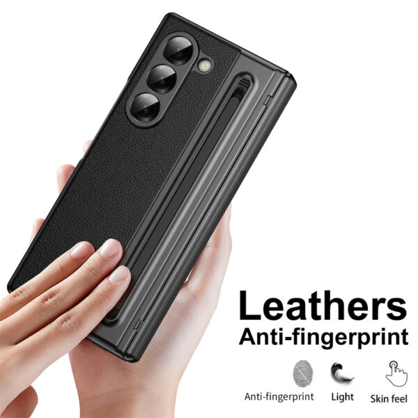 Luxury Premium Electroplated PC+PU Leather Folding Phone case Cover for Samsung Galaxy Z FOLD 5/Z FOLD 6 - Image 22