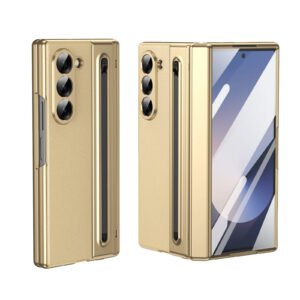 Luxury Premium Electroplated PC+PU Leather Folding Phone case Cover for Samsung Galaxy Z FOLD 5/Z FOLD 6