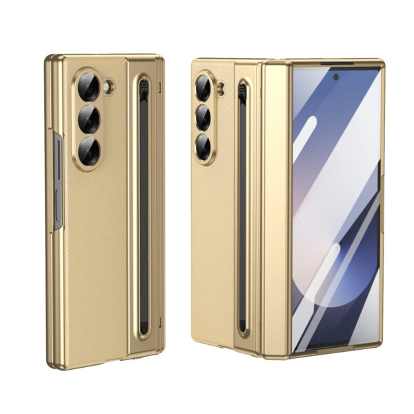 Luxury Premium Electroplated PC+PU Leather Folding Phone case Cover for Samsung Galaxy Z FOLD 5/Z FOLD 6 - Image 27
