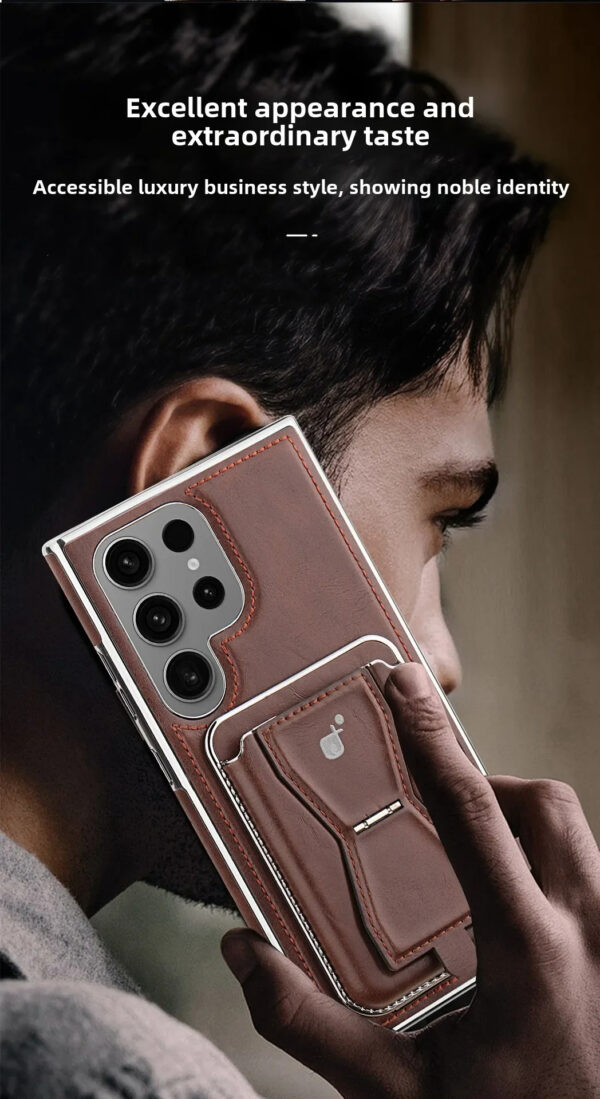 Luxury Premium Leather Magnetic Magsafe Card Slot High Business Leather Phone cover For Samsung Galaxy S Series - Image 16