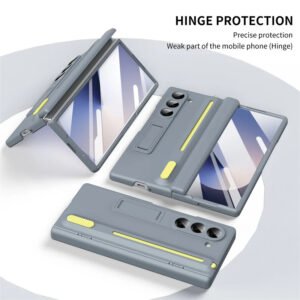Luxury Premium 360 Full Protection Hinge Pen Folding Case Cover For Samsung Galaxy Z Fold 5/Z Fold 6
