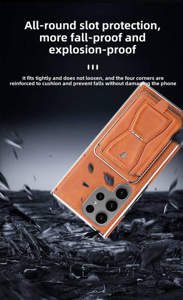 Luxury Premium Leather Magnetic Magsafe Card Slot High Business Leather Phone cover For Samsung Galaxy S Series - Image 17