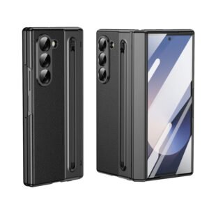 Luxury Premium Electroplated PC+PU Leather Folding Phone case Cover for Samsung Galaxy Z FOLD 5/Z FOLD 6