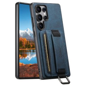 Luxury Premium Wrist Strap Protective PU Leather Card Slot case Cover For Samsung Galaxy S22 Ultra/S24 Ultra/S25 Ultra