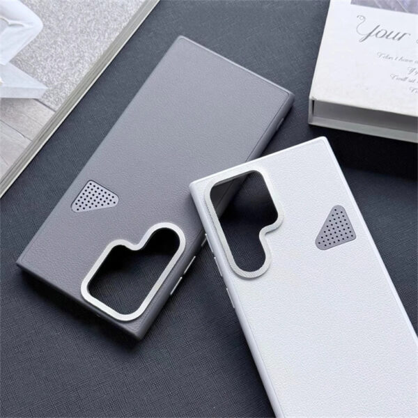 Luxury Premium Luxury Lychee Skin Leather Hard Back Cover Cooling Shockproof Bumper Case Cover For Samsung Galaxy S Series - Image 16