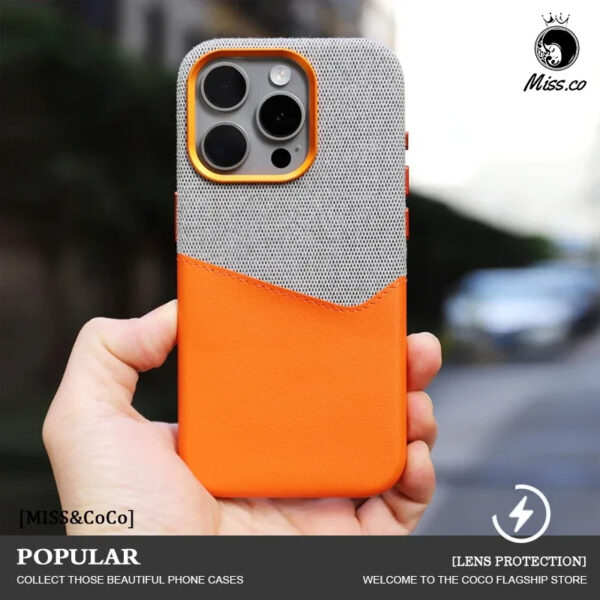 Luxury Premium Magsafe Wireless Leather Fiber Flocked Wallet Holder Case Cover For iPhone Series - Image 22