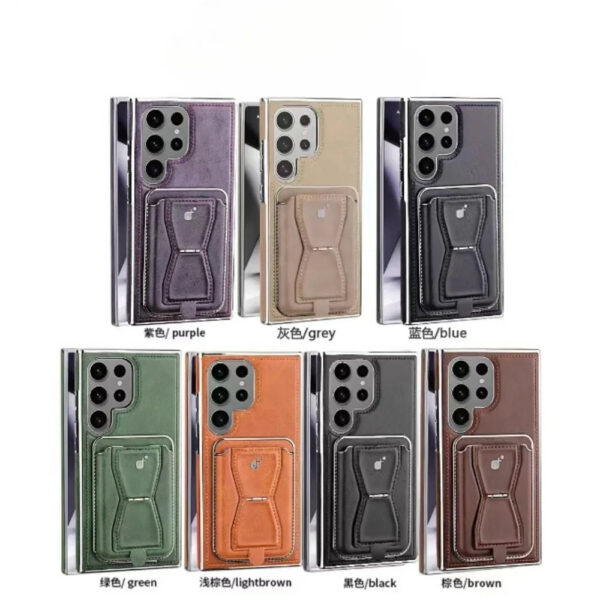 Luxury Premium Leather Magnetic Magsafe Card Slot High Business Leather Phone cover For Samsung Galaxy S Series