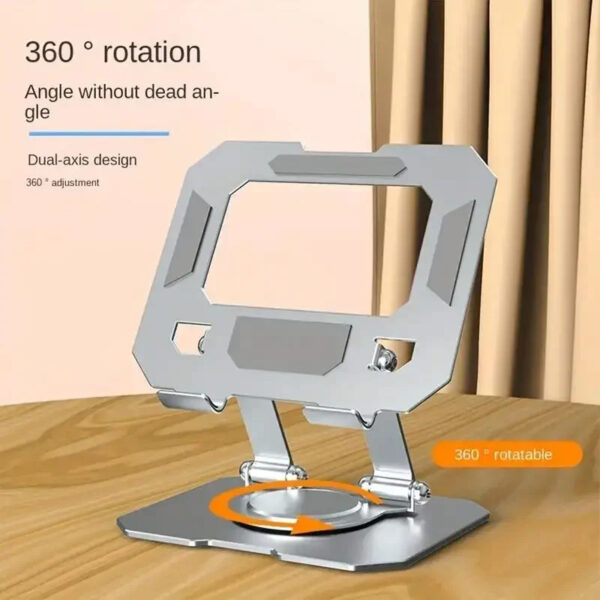 360° Rotatable Laptop/ and Tablet Adjustable Foldable Compatible Stand - Image 23