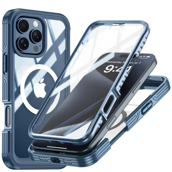 Luxury Premium Full Body Protection 360 Degrees Double Sided Magsafe Shockproof Case Cover For iPhone Series - Image 7