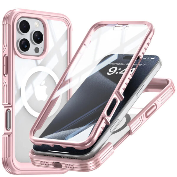 Luxury Premium Full Body Protection 360 Degrees Double Sided Magsafe Shockproof Case Cover For iPhone Series - Image 8