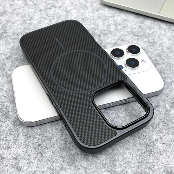 Luxury Premium Magnetic Carbon Fiber Texture MagSafe Phone Case Cover for iPhone 15 Pro Max/16 Pro Max - Image 22