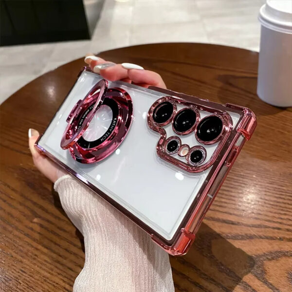 Luxury Premium Magnetic Plating Stand Shockproof Case For Samsung Galaxy S Series - Image 23