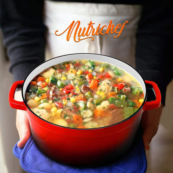 Luxury Premium Modern Design Enamel Cast Iron Cookware High Quality Metal Pans Casserole Set - Image 10