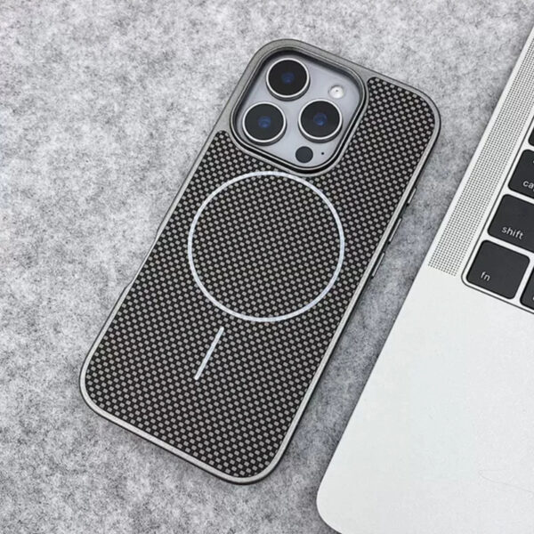 Luxury Premium Magnetic Carbon Fiber Texture MagSafe Phone Case Cover for iPhone 15 Pro Max/16 Pro Max - Image 23