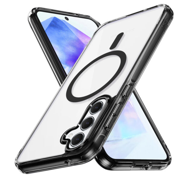 Luxury Premium Magnetic Suction Acrylic Clear Phone Case For Samsung Galaxy A Series - Image 4