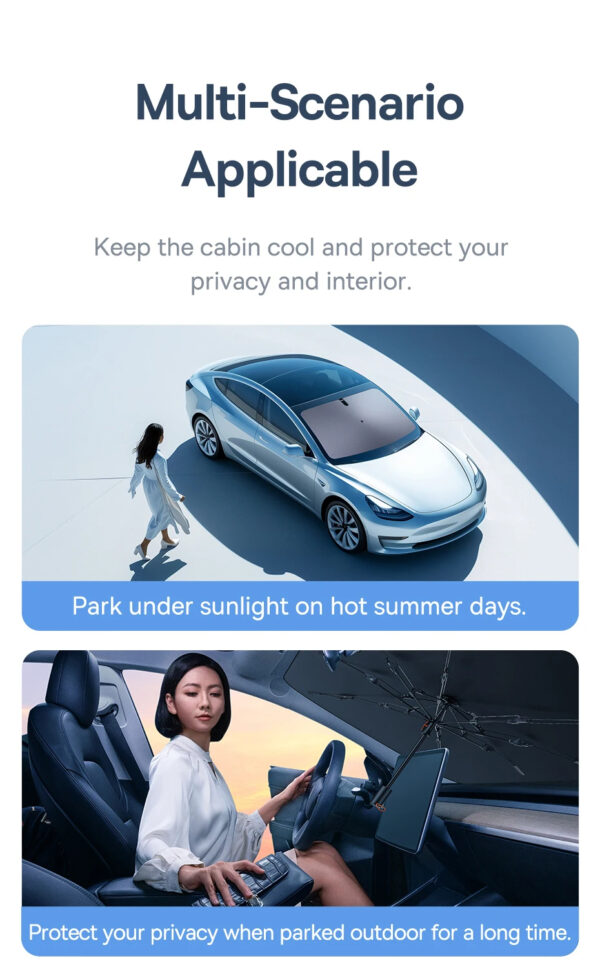 Luxury Premium Uv Protection Folding High Shading Windshield High Shading Silver Sunshade - Image 13