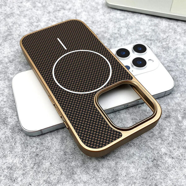 Luxury Premium Magnetic Carbon Fiber Texture MagSafe Phone Case Cover for iPhone 15 Pro Max/16 Pro Max - Image 25