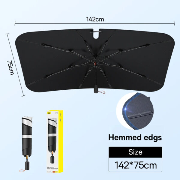 Luxury Premium Uv Protection Folding High Shading Windshield High Shading Silver Sunshade - Image 16