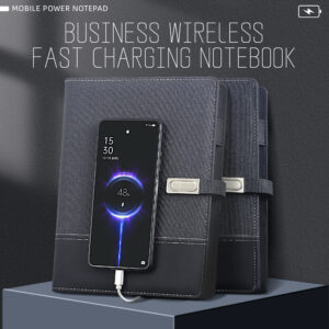 Luxury Premium Business 100 Sheets Notebook With USB Multifunctional 8000mA Wireless Charger