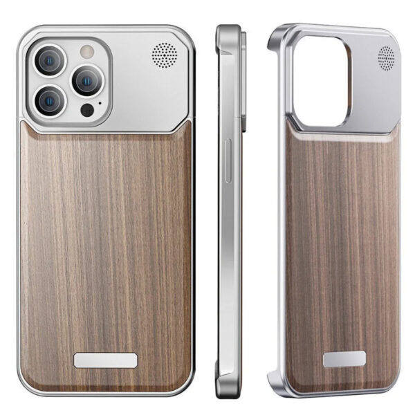 Luxury Premium Metal Frameless Magnetic Aluminum Alloy Wooden Magsafe Wiresss Shockproof Case  Cover For iPhone Series - Image 8