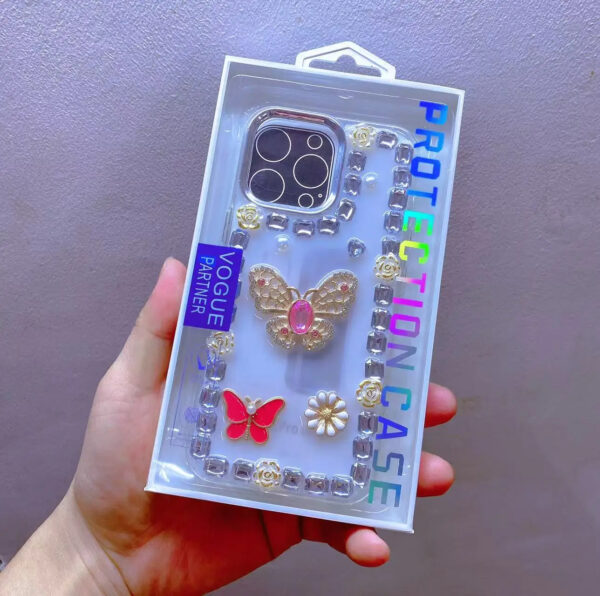 Luxury Premium Rhinestone Cream Glitter Silicone Phone Case for Case Cover For iPhone Series - Image 9