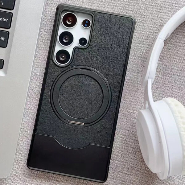 Luxury Premium Walnut Wood Metal Magsafe Wireless Shockproof Cover For Samsung S Series - Image 11