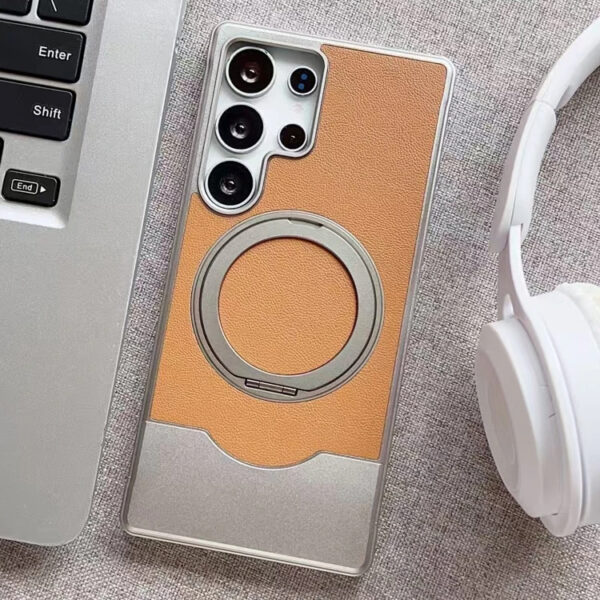 Luxury Premium Walnut Wood Metal Magsafe Wireless Shockproof Cover For Samsung S Series - Image 6