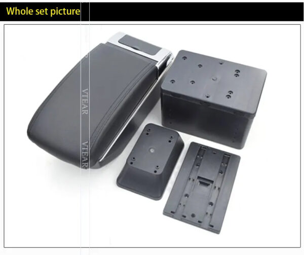 Luxury Premium Microfibre Leather Universal Armrest Centre Console Storage Box - Image 8
