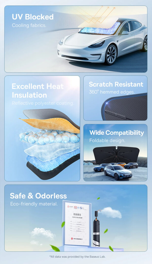Luxury Premium Uv Protection Folding High Shading Windshield High Shading Silver Sunshade - Image 3