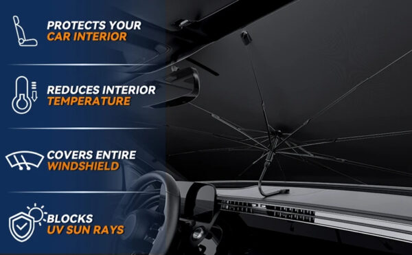 Luxury Premium Uv Protection Folding High Shading Windshield High Shading Silver Sunshade - Image 17